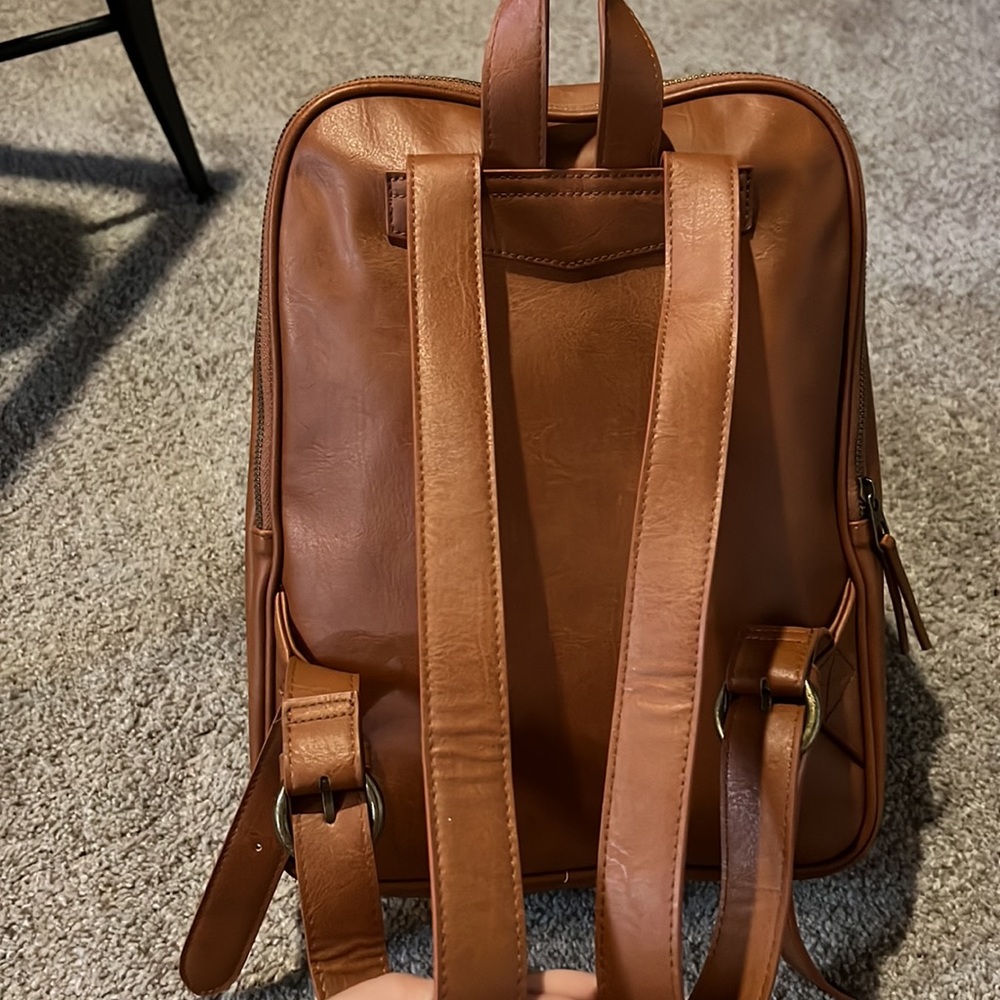 Faux Leather Backpack